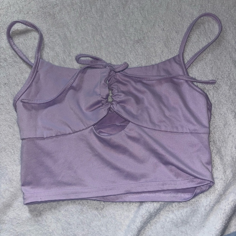 SHEIN Lavender Cutout Camisole